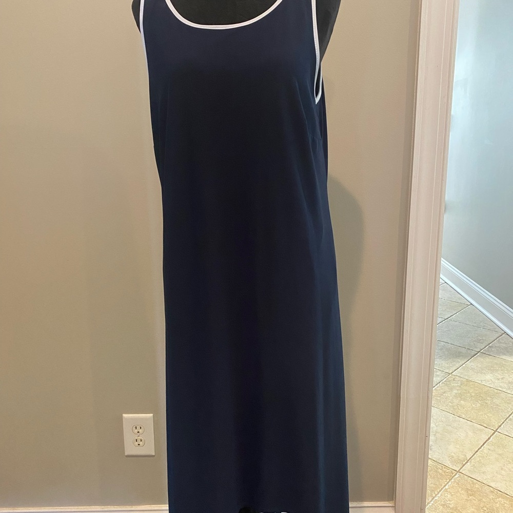Navy asymmetrical dress
